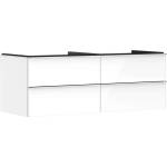 Hansgrohe Xelu Q - Шкафче за умивалник, 50x136x55 см, 4 чекмеджета, лъскаво бяло/хром 54086000 (54086000)