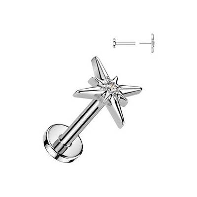 Šperky4U Piercing do brady PUSH IN labreta TITAN TIT1781