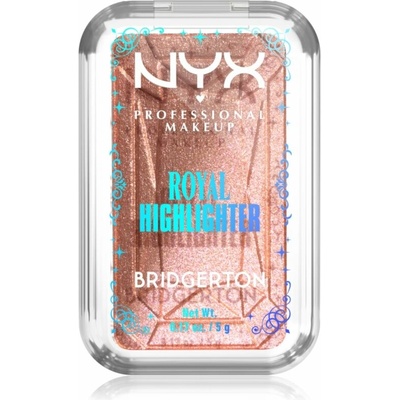 NYX Professional Makeup Bridgerton Royal Highlighter rozjasňovač 01 Iridescent Peach 5 g