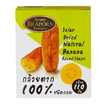 JIR APORN Сушени бананови резени Natural Jir Aporn 200 г