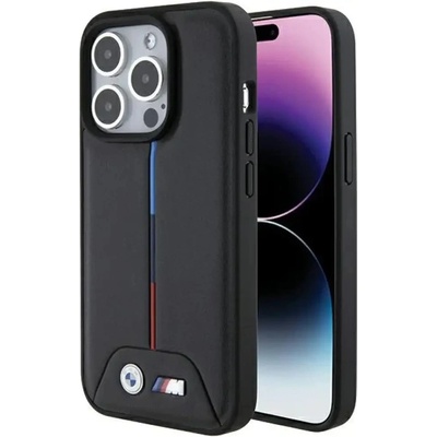 BMW Калъф BMW Quilted Tricolor iPhone 15 Pro - черен (3666339143572)