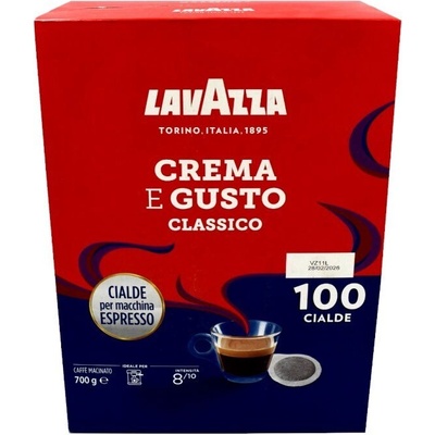 100 бр. кафе на филтър дози lavazza crema e gusto classico