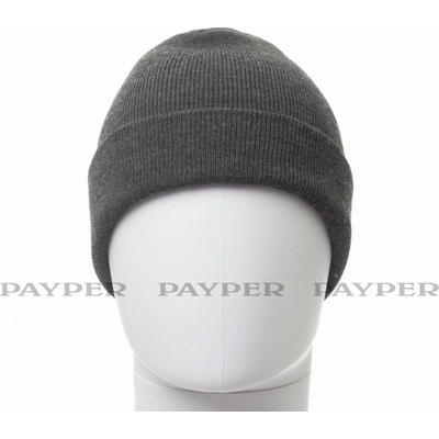 Payper wear Pletená čepice EVEREST s ohrnutím a modelovanou přední části šedá popelavá