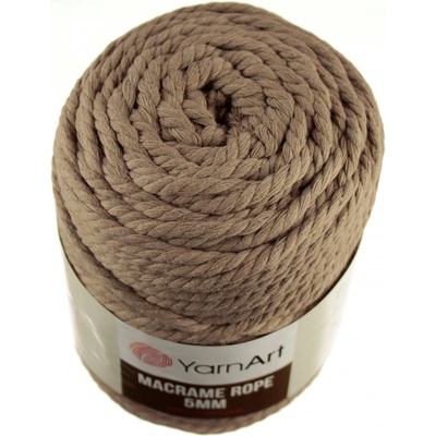 Macrame Rope 768 světlé hnědá 5 mm