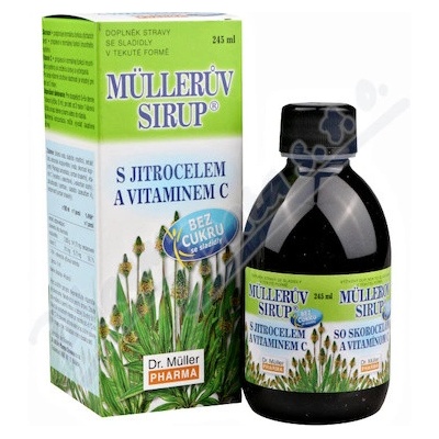 Müllerův sirup s jitrocelem bez cukru 245 ml