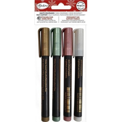 Aladine 85529 Комплект перманентни маркери Metallic Colors 4 бр (85529)