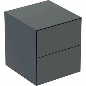 Geberit Стенен шкаф Geberit One среден, матово черен, с 2 чекмеджета, 45 см (505.077.00.8)