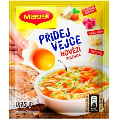 Maggi Přidej vejce Hovězí polévka sáček 44g