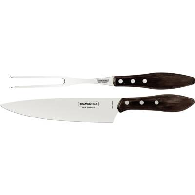 Tramontina Servírovací set Polywood BBQ hnedý 2 ks