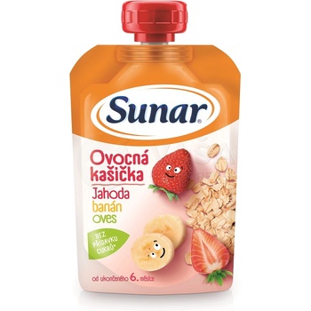 Sunar Ovocná kašička broskyňa jablko ovos 120 g