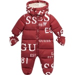 Guess Космонавт в цвят бордо с бели надписи Guess за новородено бебе