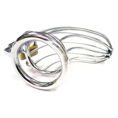 ostatní ROUGE Stainless Steel Chasity Cock Cage with Padlock