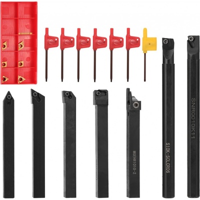 Hobbyvěci Soustružnické nože hrana 10 mm, sada 7 kusů + Inserty