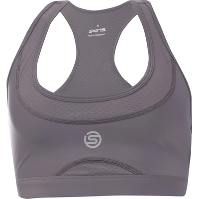 Skins Women's Elite Medium Impact Sports Bra - Charcoal