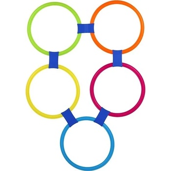 Kruhy skákacie farebné 10ks plast priemer 27cm