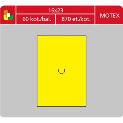 MOTEX Etikety MOTEX 16 x 23 hranaté 870 etiket kotouček žluté 444935