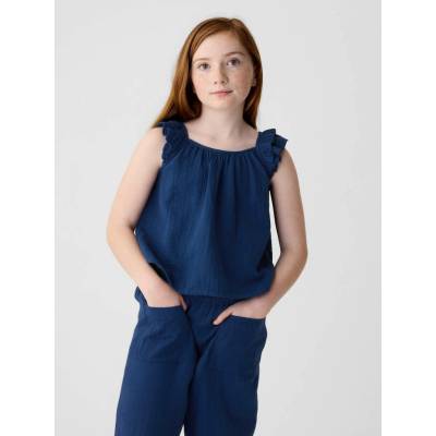 GAP 881276-00 dívčí mušelínový top tmavě modrá