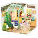 RoboTime Miniatura domečku Posezení s čajem v kvetoucí zahradě
