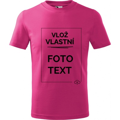 dětské tričko s potiskem růžová
