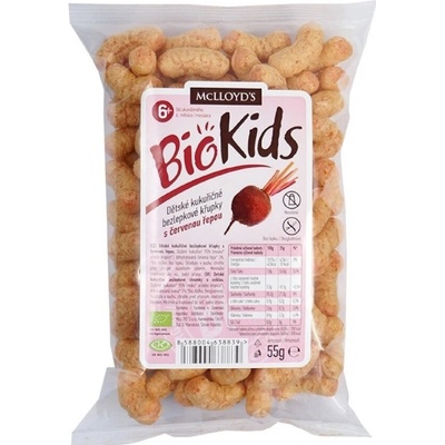Biokids Bio Kukuričné chrumky cviklové 55 g