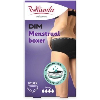 Bellinda Noční i denní menstruační kalhotky boxerky MENSTRUAL BOXER STRONG černá