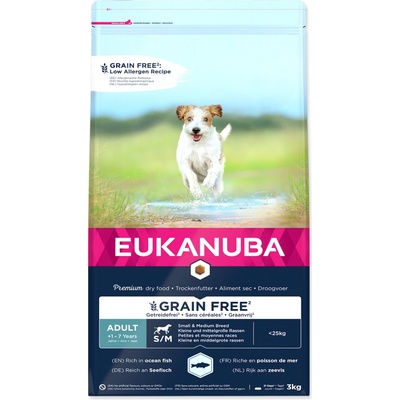Eukanuba Adult Small & Medium Breed Grain Free Ocean Fish 3 kg