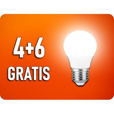 V-TAC E27 LED žárovka 3,7W, 320lm, G45, 4+6 Studená bílá