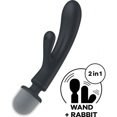 Satisfyer Triple Lover Clitoral Stimulator G-Spot and Massaging Gray