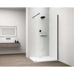 POLYSAN Esca - Душ кабина Walk-In 110x210 см, Antidrop, прозрачно стъкло/матово черно ES1011-02 (ES1011-02)