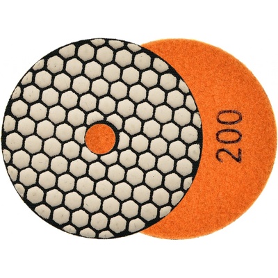 Brúsny diamantový kotúč 125 mm, zrno 200 suchý zips, brúsenie na sucho, GEKO