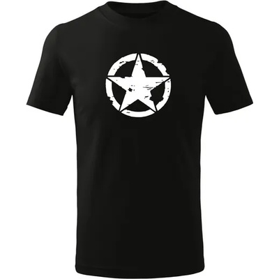 DRAGOWA детска тениска с къс ръкав Звезда, черна (7109)