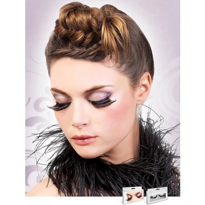 Силно извити и издължени мигли от пера