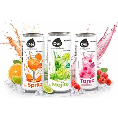 Dei Tonic malina plech 330 ml