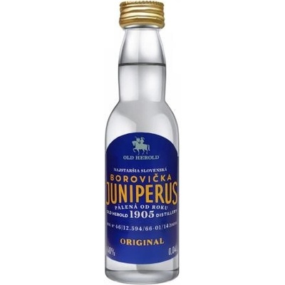 Juniperus Borovička Original 40% 0,04 l (čistá fľaša)
