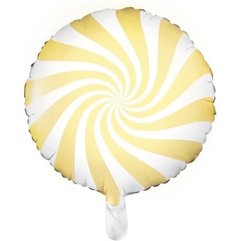 Party Deco Фолиев Балон Близалка, Светло Жълто, 35см