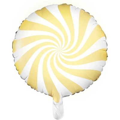Party Deco Фолиев Балон Близалка, Светло Жълто, 35см