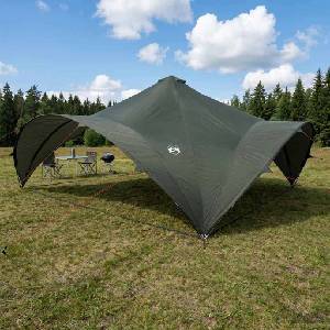 vidaXL Парти шатър Военнозелен 600 x 600 x 400 см Полиестер и стомана (42028614) Палатка