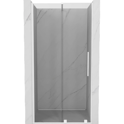 Mexen Velar плъзгащи се душ врати 120 см, прозрачни, бели - 871-120-000-01-20 (871-120-000-01-20)