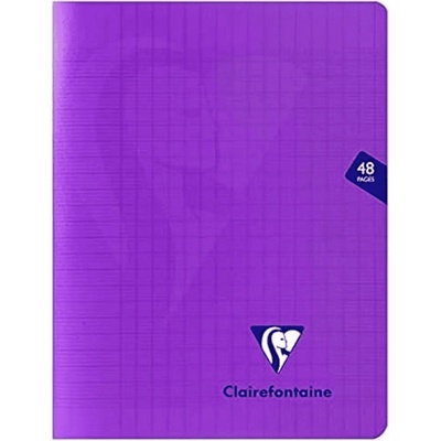 Clairefontaine Калиграфска тетрадка 24 x 32 см, PVC подвързия, лилава, 48 листа Clairefontaine