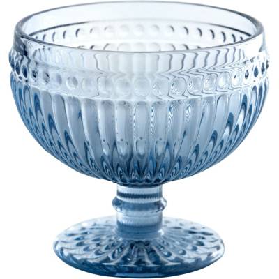GREEN GATE Skleněný pohár na dezerty Alice Blue modrá barva sklo 300 ml