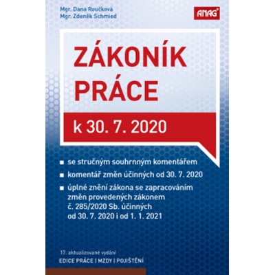 Zákoník práce k 30. 7. 2020 (sešitové vydání)