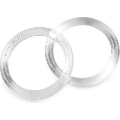 Plastový kruh / ucho na mini kabelky transparent Ø8 cm transparent 10 ks