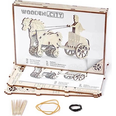 Wooden City 3D mechanické puzzle Rímsky voz 69 ks