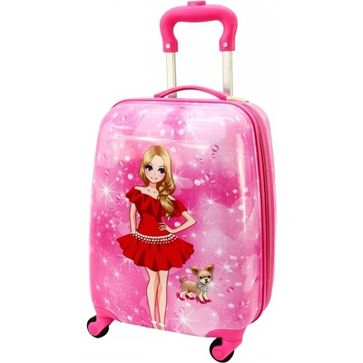Rogal Ružový kufor pre dievčatá Dolly 25l