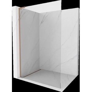 Mexen Kioto L панел за душ Walk-in 55 x 200 cm, прозрачен, четкана мед - 800-055-103-65-00 (800-055-103-65-00)