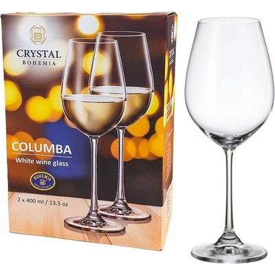 Crystal Bohemia BOHEMIA COLUMBA SKLENICE NA BÍLÉ VÍNO SADA 2 x 400 ml