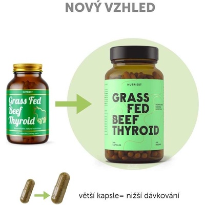 Nutriest Evropská hovězí štítná žláza v grass fed kvalitě 240 kapslí