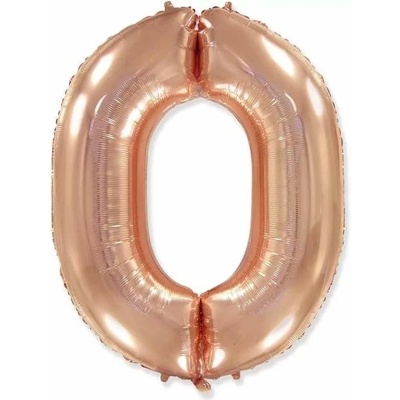 Lepaso Fóliový balónek číslo 0 růžové zlato FX 33''%