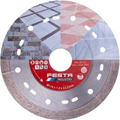kotouč diamantový řezný plný 115x1,2x22,2mm FESTA INDUSTRY