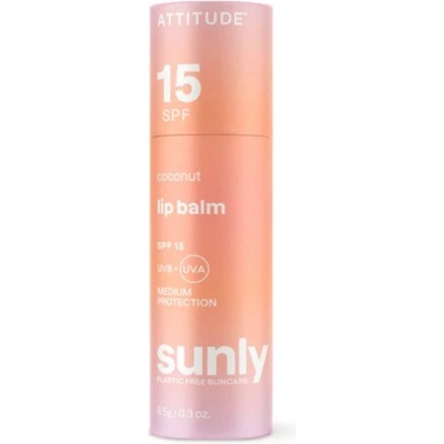 Attitude Tónovaný minerální ochranný balzám na rty SPF15 s vůní kokosu 8,5g
